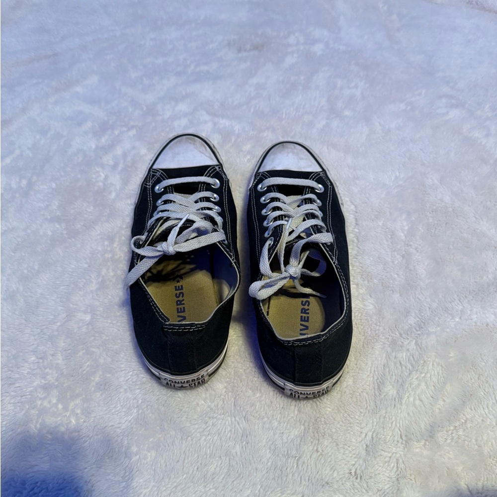 Converse Black Canvas Sneakers with White Accents
